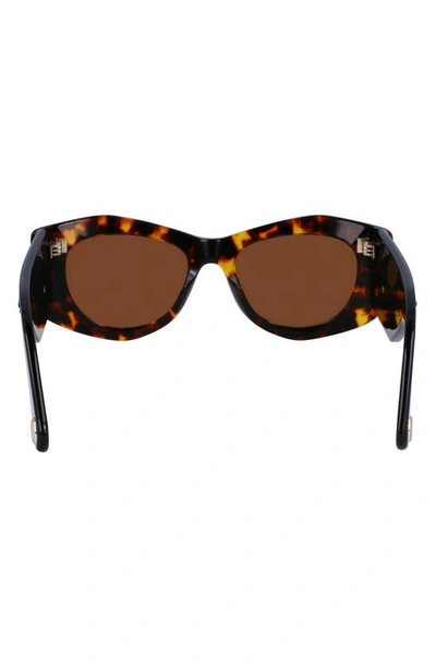 Shop Lanvin Mother & Child 52mm Butterfly Sunglasses In Dark Havana