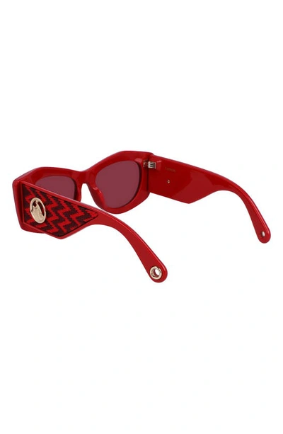 Shop Lanvin Mother & Child 52mm Butterfly Sunglasses In Red