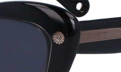 Shop Lanvin Daisy 50mm Cat Eye Sunglasses In Dark Grey