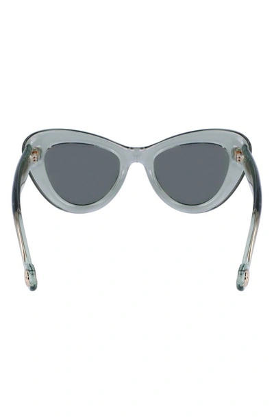 Shop Lanvin Daisy 50mm Cat Eye Sunglasses In Sage