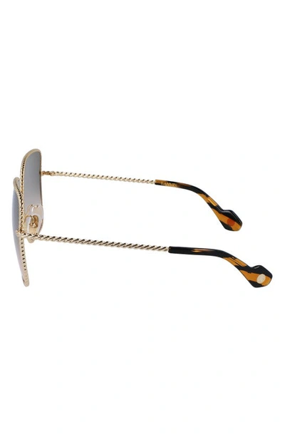 Shop Lanvin Babe 59mm Gradient Square Sunglasses In Gold/ Gradient Green Peach