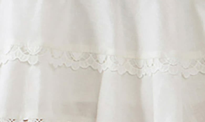 Shop Endless Rose Halter Lace Trim Cotton & Linen Minidress In White