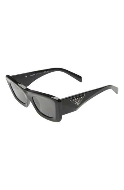 Prada 50mm Square Sunglasses In Black