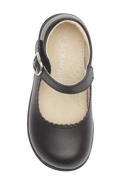 Shop L'amour Kids' Chloe Scalloped Mary Jane In Black