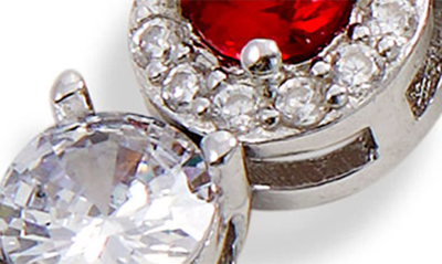 Shop Savvy Cie Jewels Cubic Zirconia Halo Tennis Bracelet In Red