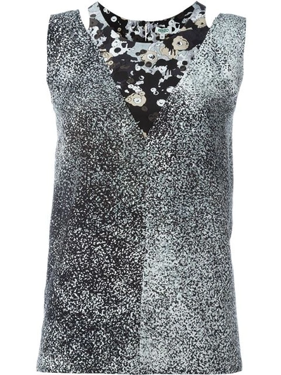 Kenzo Sand Sleeveless Blouse In Anthracite