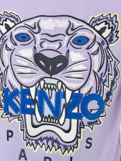 Shop Kenzo 'tiger' Sweatshirt - Pink & Purple