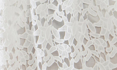 Endless Rose Sheer Lace Cut-out A-line Midi Dress In White