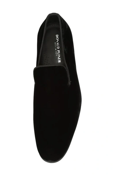 Shop Donald Pliner Spencer Velvet Loafer In Black