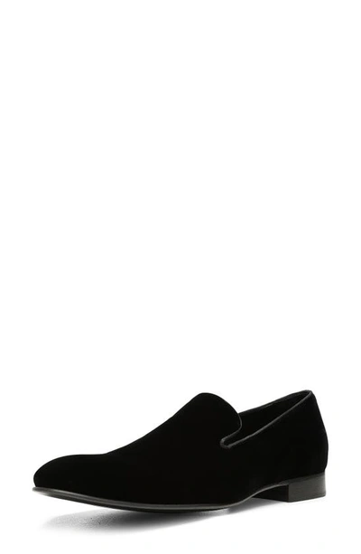 Shop Donald Pliner Spencer Velvet Loafer In Black