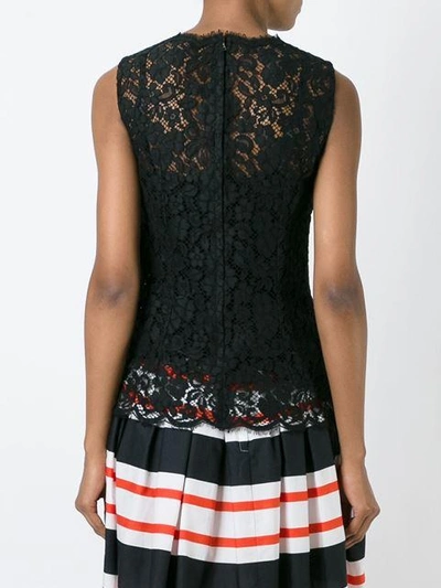 Shop Dolce & Gabbana Floral Lace Tank Top