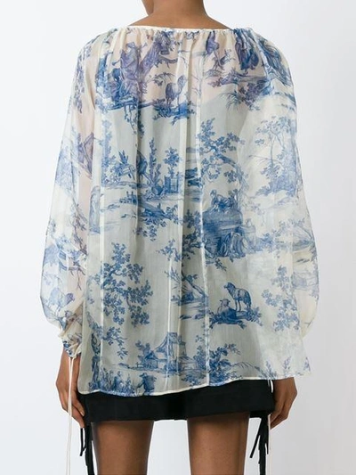 Shop Philosophy Di Lorenzo Serafini Foliage Print Peasant Blouse