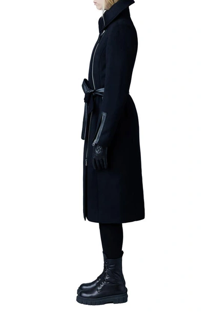 Shop Mackage Kamila Wool Coat In Black