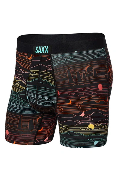 Shop Saxx Ultra Super Soft Relaxed Fit Boxer Briefs In Equinox- Black