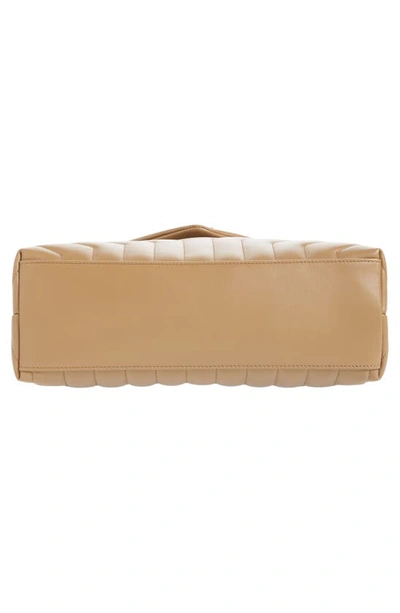 Shop Saint Laurent Medium Loulou Matelassé Leather Shoulder Bag In Natural Tan