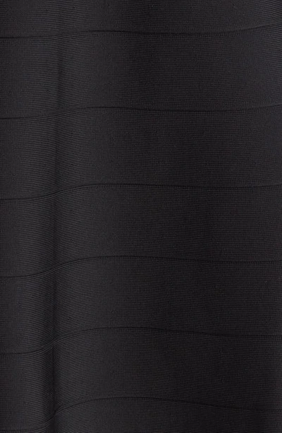 Shop Bebe V-neck Bandage Fit & Flare Minidress In Black