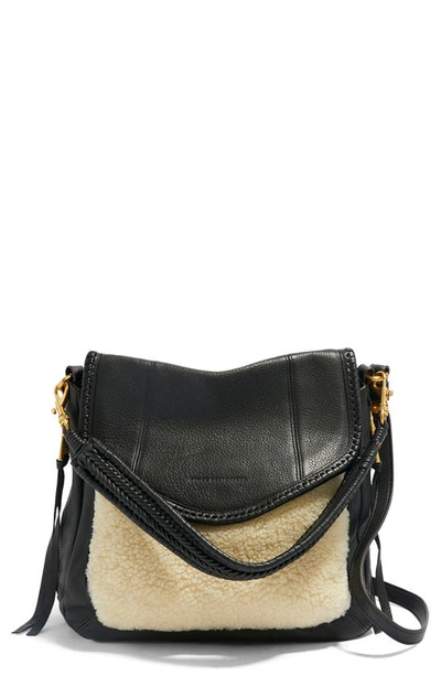 Shop Aimee Kestenberg All For Love Convertible Leather Shoulder Bag In Natural Shearling