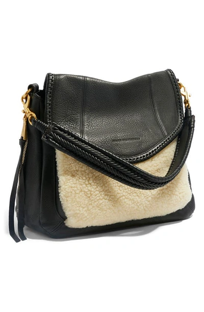 Shop Aimee Kestenberg All For Love Convertible Leather Shoulder Bag In Natural Shearling