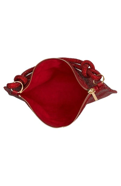 Shop Cult Gaia Hera Nano Rhinestone Shoulder Bag In Scarlett
