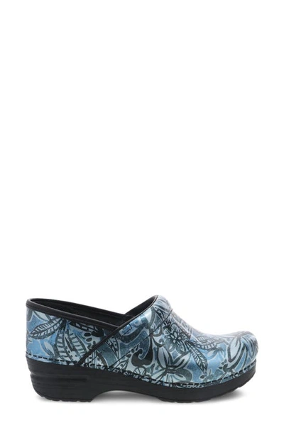 Shop Dansko Professional Clog In Denim Floral Patent