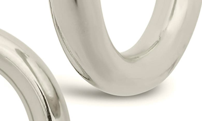 Sterling Forever Five Days Of Hoops Assorted 5-pack Hoop Earrings In Silver