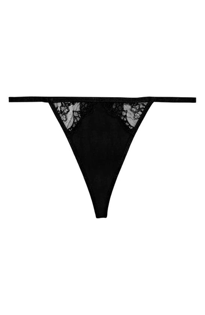 Shop Playful Promises X Sammi Jefcoate Lace Thong In Black