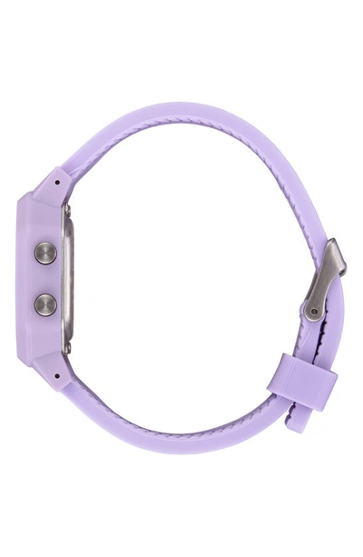 Shop Nixon Siren Digital Recycled Plastic Strap Watch, 36mm In Lavender Positive