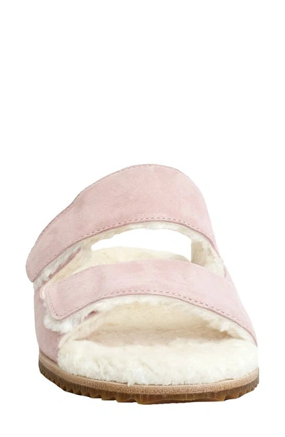 Shop Revitalign Amelia Faux Fur Lined Slide Slipper In Pink