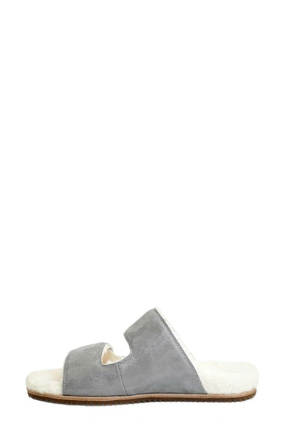 Revitalign Amelia Faux Fur Lined Slide Slipper In December Sky