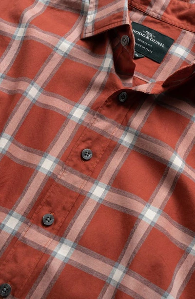 Shop Rodd & Gunn Eden Park Sports Fit Check Button-up Shirt In Brick