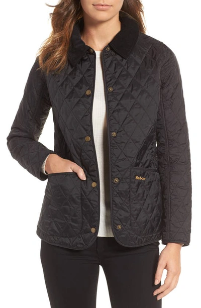 Barbour Annandale Water Resistant Quilted Utility Jacket In Black