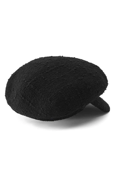 Helen Kaminski Vicky Bouclé Wool-blend Baker Boy Cap In Black