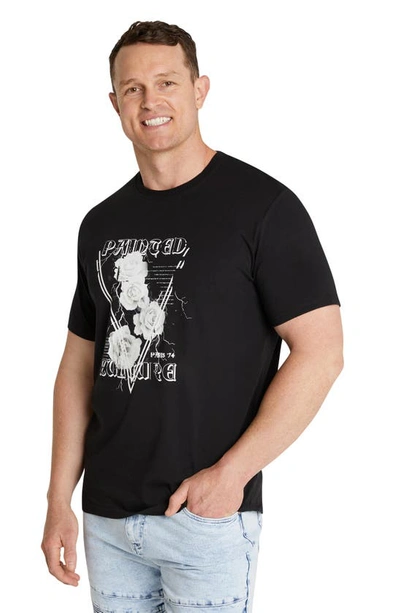 Shop Johnny Bigg Painted Culture Band Graphic Tee In Black