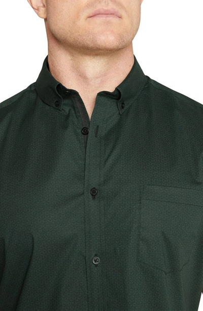 Shop Johnny Bigg Jarrow Stretch Cotton Button-up Shirt In Emerald