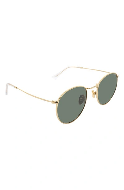Shop Banbe The Hawkins Polarized Round Sunglasses In Goldreen