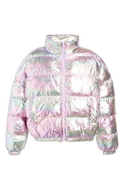 Bp. Holographic Puffer Jacket In Pink Multi Holographic | ModeSens