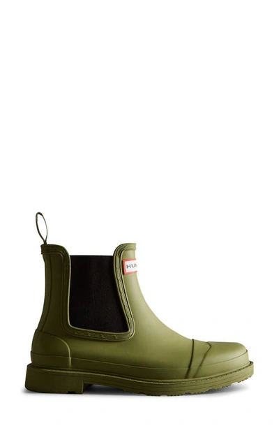 Shop Hunter Commando Waterproof Chelsea Boot In Utility Green