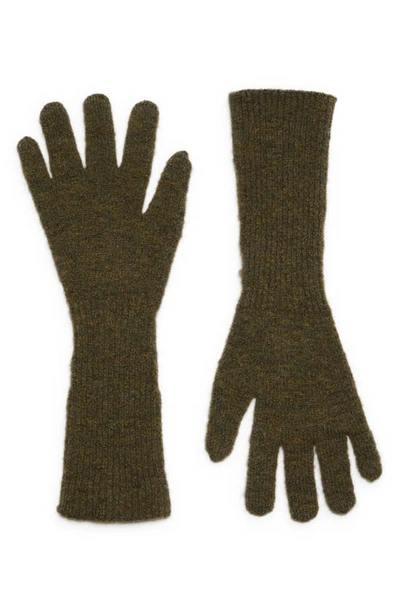 Shop Paloma Wool Peter Knit Gloves In Dark Khaki