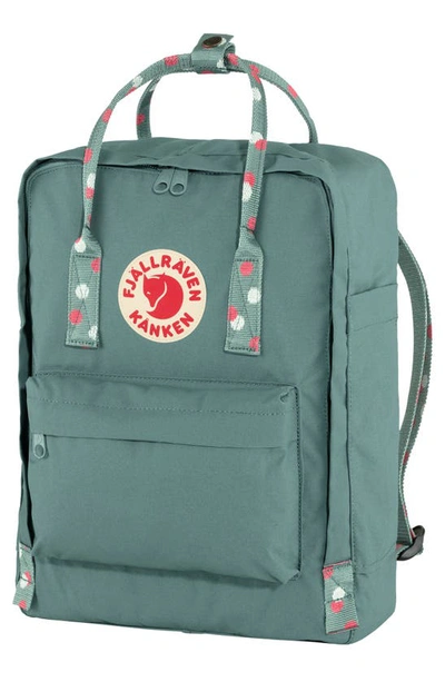 Shop Fjall Raven Kånken Water Resistant Backpack In Frost Green-confetti Pattern