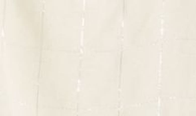 Treasure & Bond Metallic Plaid Long Sleeve Blouse In Grey Moonbeam