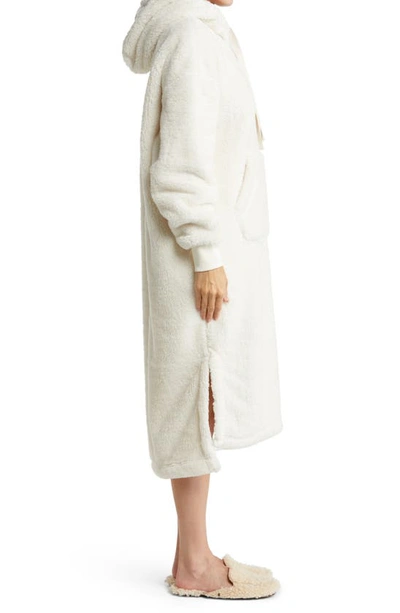 Shop Ugg Winola Oversize Hooded High Pile Fleece Nightgown In Cream