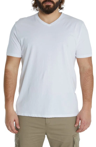 Shop Johnny Bigg Essential V-neck T-shirt In White