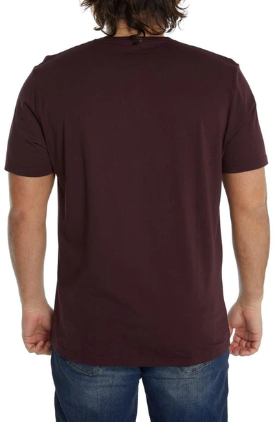 Shop Johnny Bigg Essential V-neck T-shirt In Burgundy
