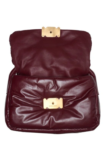 Shop Bottega Veneta Padded Lambskin Leather Crossbody Bag In Barolo-m Brass