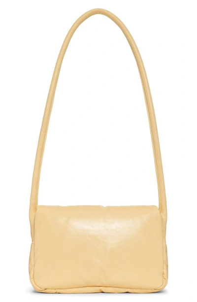 Shop Bottega Veneta Padded Lambskin Leather Crossbody Bag In Butter-m Brass