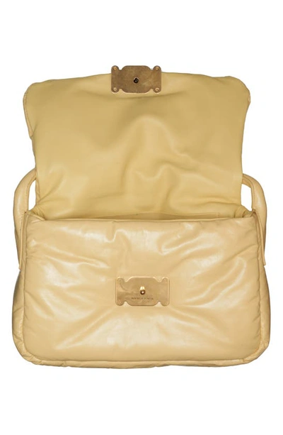 Shop Bottega Veneta Padded Lambskin Leather Crossbody Bag In Butter-m Brass