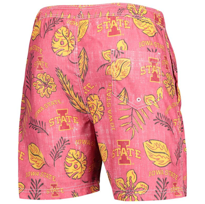 Shop Wes & Willy Cardinal Iowa State Cyclones Vintage Floral Swim Trunks