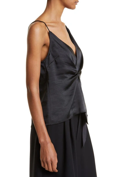 Ted Baker Angelya Asymmetric Twist Front Camisole Top In Black