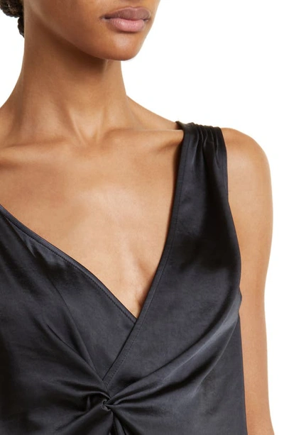 Ted Baker Angelya Asymmetric Twist Front Camisole Top In Black