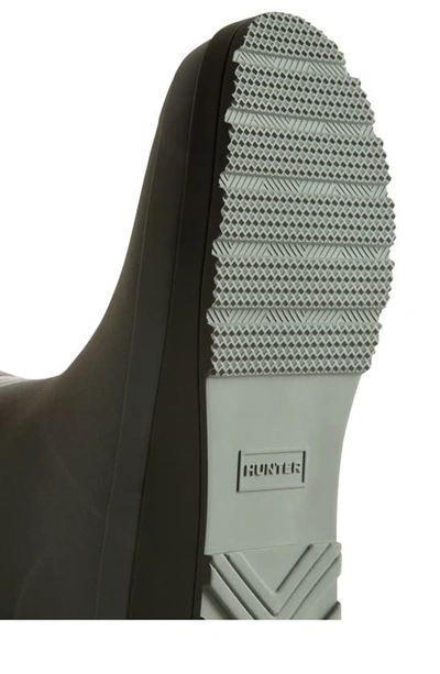 Hunter Play Short Faux Shearling Lined Waterproof Rain Boot In Urban Grey